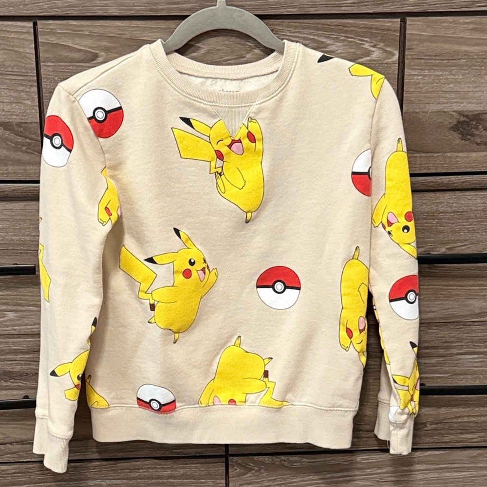 Jumping Beans Softest Fleece Pokémon Pikachu Crew Sweatshirt Size 10